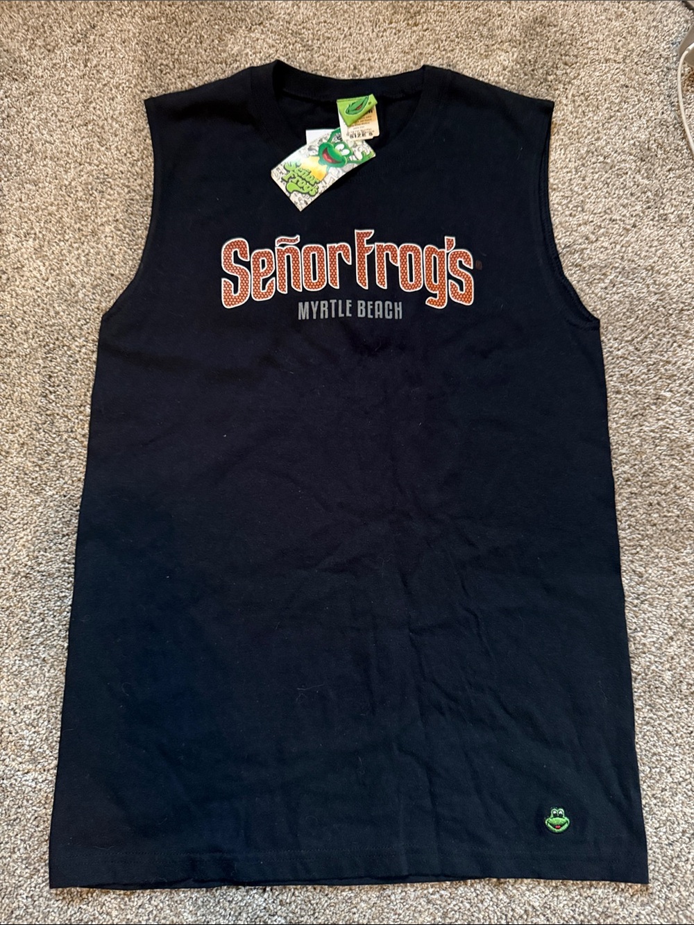 Señor Frog's Myrtle Beach Men's Black Sleeveless Tank Top